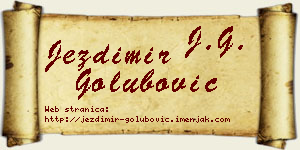 Jezdimir Golubović vizit kartica